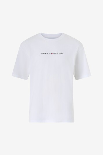 Tommy Hilfiger T skjorte SS Cont. Logo Hvit Tommy Hilfiger T skjorte SS Cont. Logo Hvit