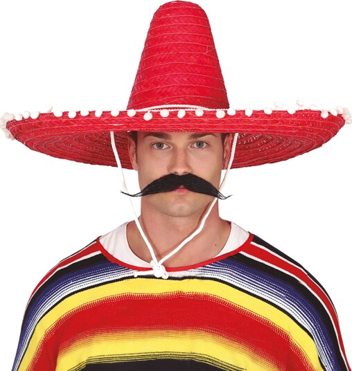 Fiestas Guirca Sombrero Stor Rød One size 13656
