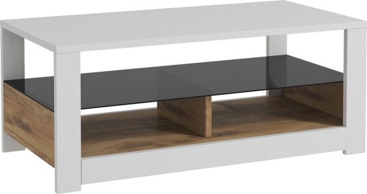 Griselda Sofabord 90 cm - Hvit/Eik