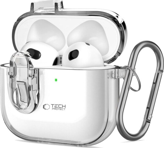 Tech Protect Slim Hook Case for AirPods 4 Clear