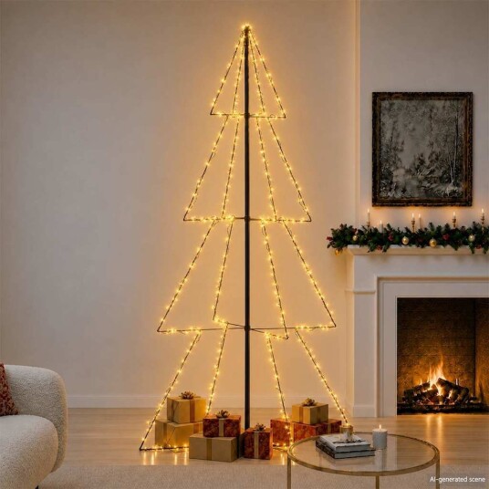 vidaXL Juletre kjegle 360 LED innendørs og utendørs 143x250 cm