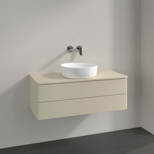 Villeroy & Boch  Antao Servantskap med 2 skuffer 100x50x36 cm m/lys Grå Matt