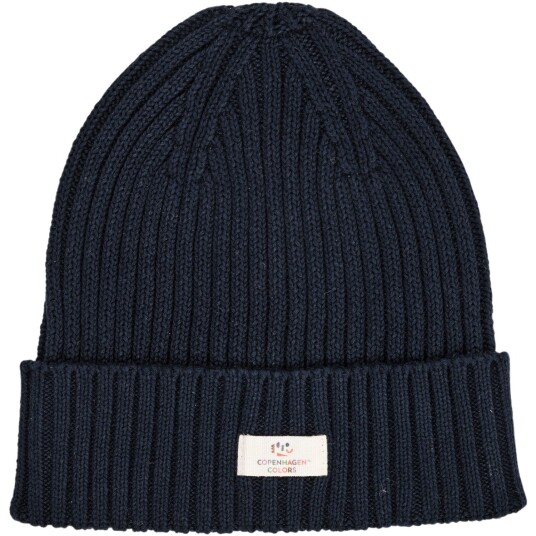 Copenhagen Colors Navy Cotton Knitted Classic Beanie 4-9 mdr/44-46 Copenhagen Colors Navy Cotton Knitted Classic Beanie 4-9 mdr/44-46