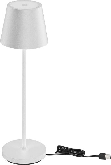 1,5W LED bordlampe touch dimbar 5V IP54 3000K sand hvit trådløs lading oppladbar Dimbar : Dimmer innebygd Kulør : Varm