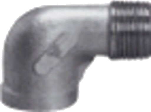 1,1/4" vinkel 90° nippel/muffe AISI 316