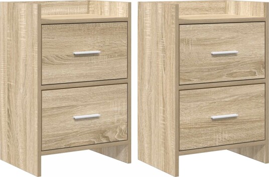  Nattbord 2 pcs Sonoma eik 40 x 30 x 60 cm Konstruert tre