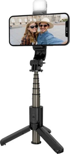Dacota Platinum selfiestang med stativ og LED lys