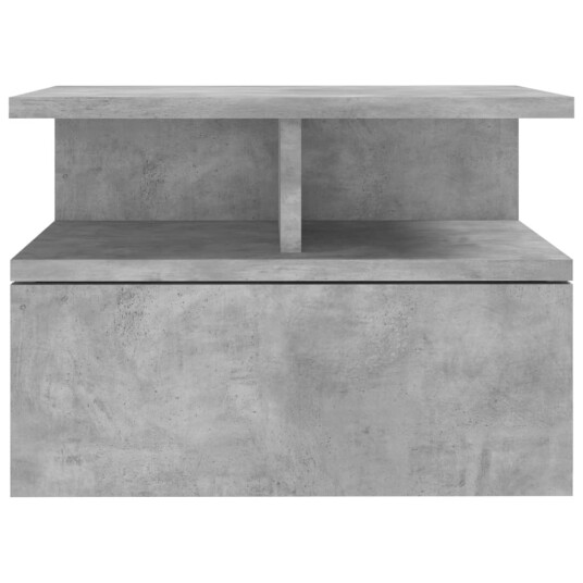 vidaXL Flytende nattbord 2 stk betonggrå 40x31x27 cm sponplate
