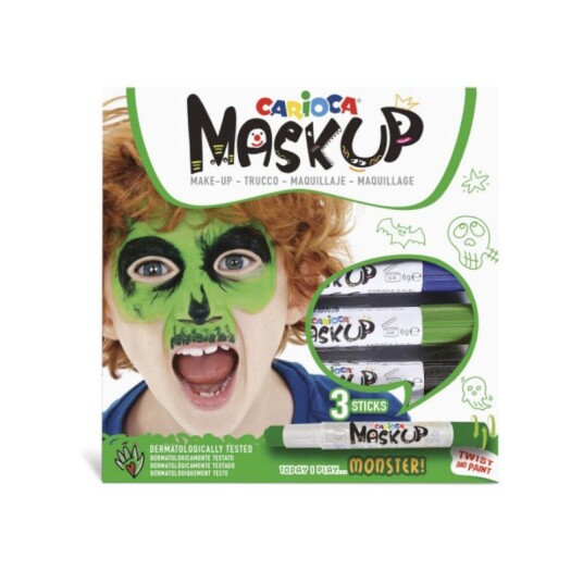 Carioca Ansiktsmaling 3-Pakning Monster