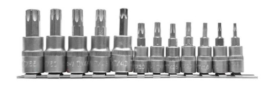 Yato Torx Pipenøkkelsett 12 Stykker 1/4" Stål