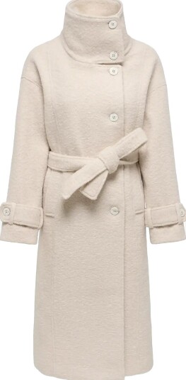 ONLY Onlbrandy High Neck Coat Otw PUMICE STONE M ONLY Onlbrandy High Neck Coat Otw PUMICE STONE M