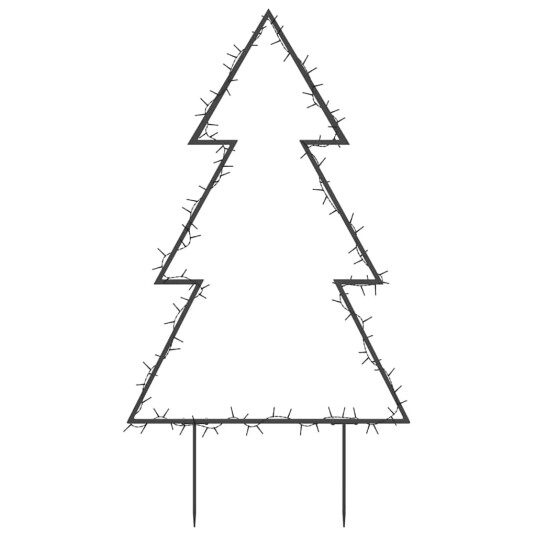 vidaXL Julelysdekorasjon med plugger tre 115 LEDs 90 cm