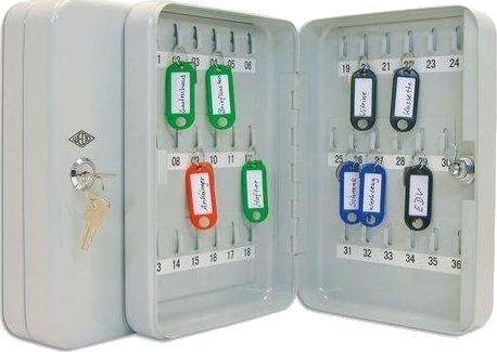 WEDO Nøkkelskap WEDO 36 nøkler 18x25x6cm grå WEDO Nøkkelskap WEDO 36 nøkler 18x25x6cm grå
