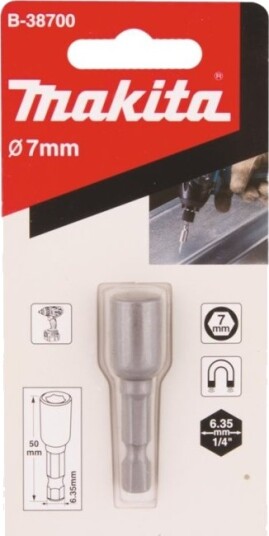 Makita Støtsokkelspiss 7 mm Heksagonal 50 mm for Elektroverktøy
