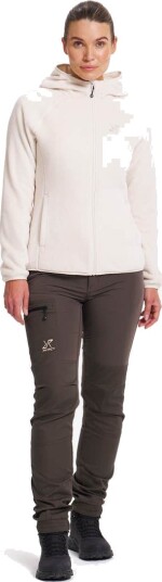 Revolutionrace Dame Overdeler Fleece & midlayers Fog Fluffy Hooded Fleece Dame Tofu 4XL