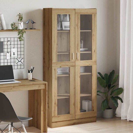 Highboard artisan eik 82,5x30,5x185 cm konstruert tre 8721158602275