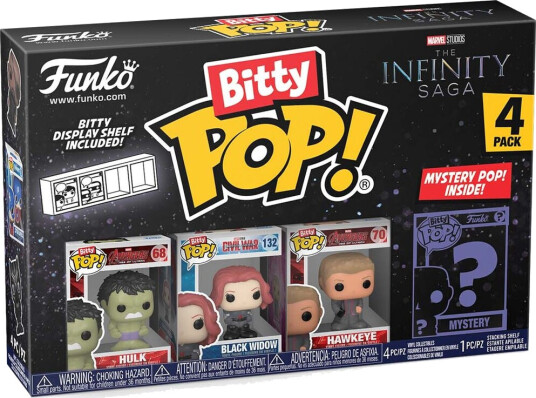 Funko Bitty Pop! Figūrėlių Rinkinys: Marvel Hulk ~3 Cm 4 Vnt. 