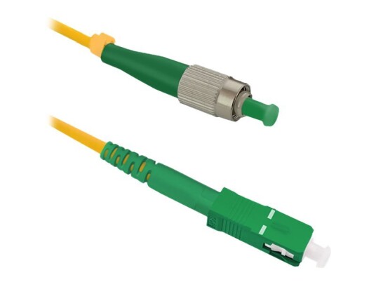 Qoltec Simplex - Koblingskabel - Fc/Apc-Enkeltmodus (Hann) Til Sc/Apc-Enkeltmodus (Hann) - 5 M - Fiberoptisk - Simpleks - 9 / 125 Micron - G.652D - Halogenfri