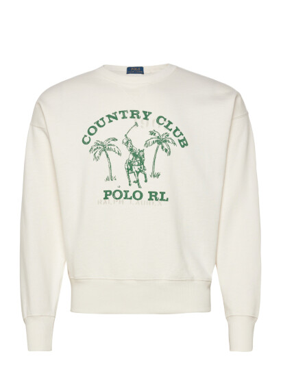 Polo Ralph Lauren Vintage Fit Fleece Graphic Sweatshirt Cream S