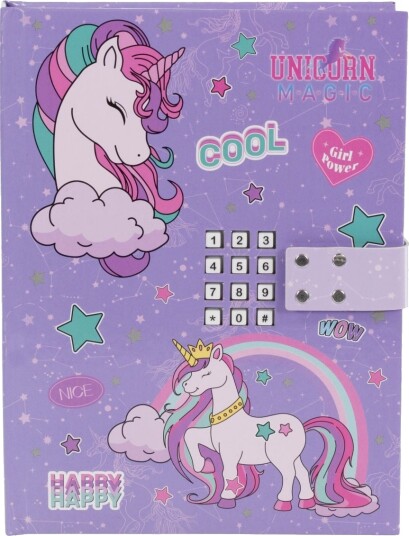 Dagbok m/kodelås Unicorn Tinka Dagbok m/kodelås Unicorn Tinka