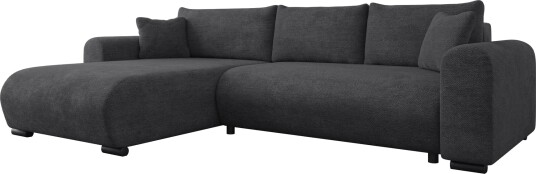 Handda 3 seters sovesofa med divan svart