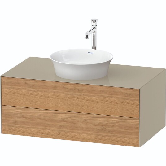Duravit White Tulip Servantskap 2 skuf. 100x55x40,8 cm Eik/Taupe Høyglans