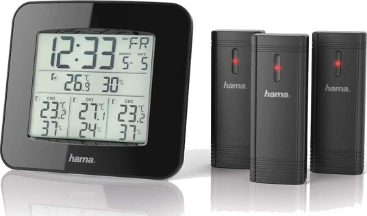 HAMA Værstasjon EWS Trio 3x Sensor Sort