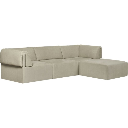 Gubi Wonder Sofa 3 Seters Sjeselong PG2 Bel Lino G077/13 FC