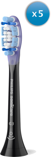 Philips Sonicare G3 Premium Gum Care tannbørstehoder 5 pack sort Philips Sonicare G3 Premium Gum Care tannbørstehoder 5 pack sort