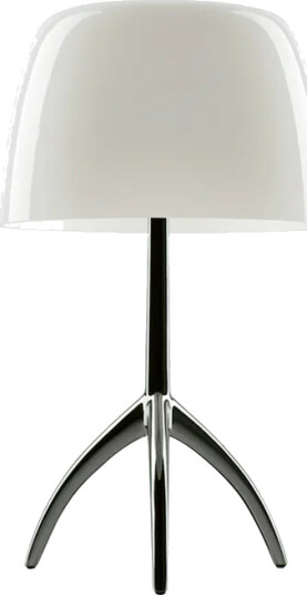 Foscarini Lumiere Piccola Dimbar bordlampe Varmhvit skjerm svartkrom fot Foscarini Lumiere Piccola Dimbar bordlampe Varmhvit skjerm svartkrom fot