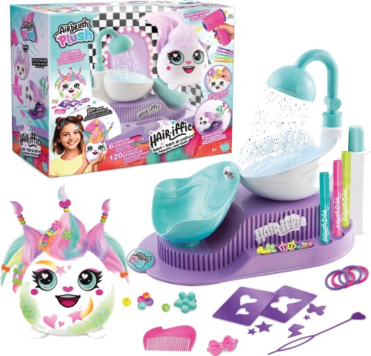 Airbrush Plush Hair-iffic Frisørsalong Lekesett for Barn