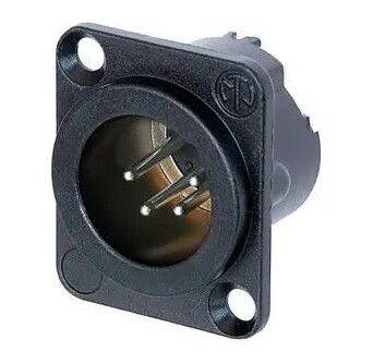 Neutrik NC4MD LX XLR chassis 4P Han Sort