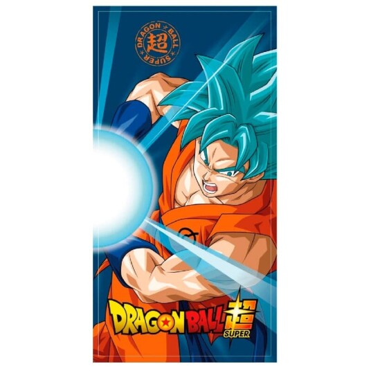 Toei Animation Dragon Ball Super Goku Saiyan Blue microfibre beach towel