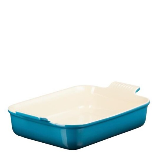 Le Creuset   Heritage rektangulær ildfast form 26x19 cm deep teal