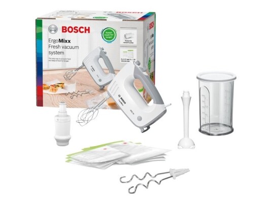Bosch ErgoMixx MFQ364V0 Handmixer Turbofunktion Vit Bosch ErgoMixx MFQ364V0 Handmixer Turbofunktion Vit