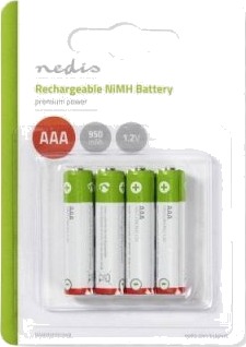 Nedis AAA 950mAh NiMH - 4-pakning Nedis AAA 950mAh NiMH - 4-pakning