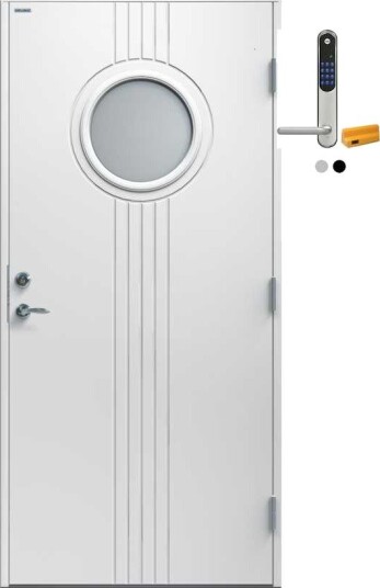 Ytterdør Diplomat Bettina Klart Glass med Yale Doorman Classic Home