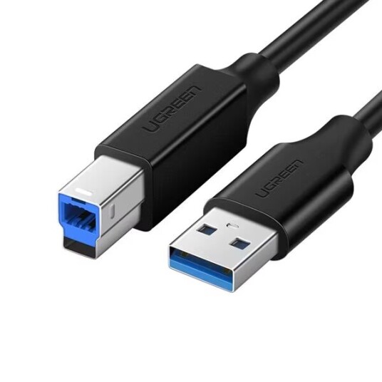 Ugreen 2m USB 3.2 Printerkabel A til B - Svart