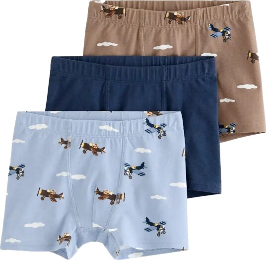 Lindex 3 Pack Boxer Shorts Blue 110/116