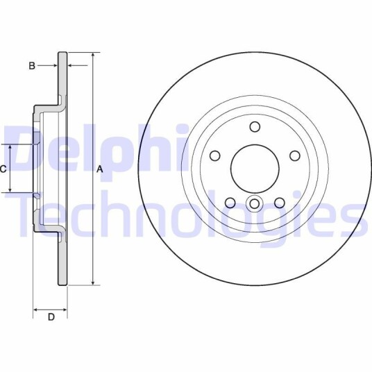 Bremseskive DELPHI BG4766C Bremseskive DELPHI BG4766C