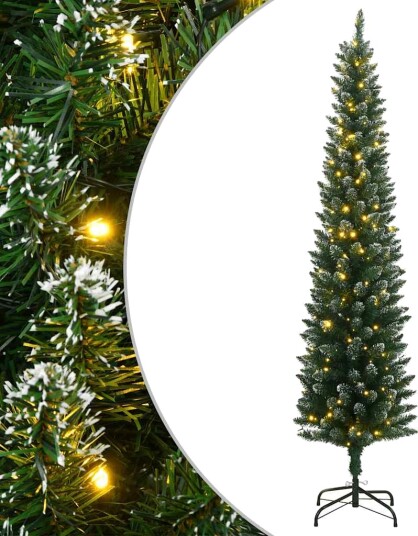 Kunstig slankt juletre 300 LED 210 cm