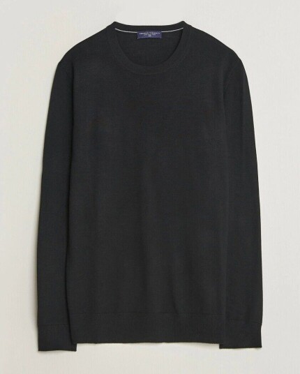 Charles Tyrwhitt Pure Merino Crew Neck Jumper Black