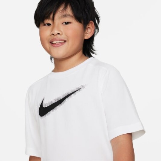 Nike Dri-Fit Multi+ T-Shirt Junior White/Black XS (7-8)