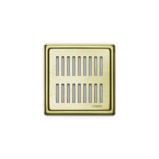 Purus Square Slukrist Rib 154X154 Mm Messing
