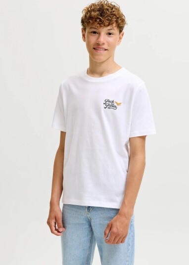 Jack & Jones Jjlegend Tee Ss Crew Neck Jnr White 164