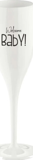 Koziol Cheers champagneglass 10 cl 6 pakning Welcome baby