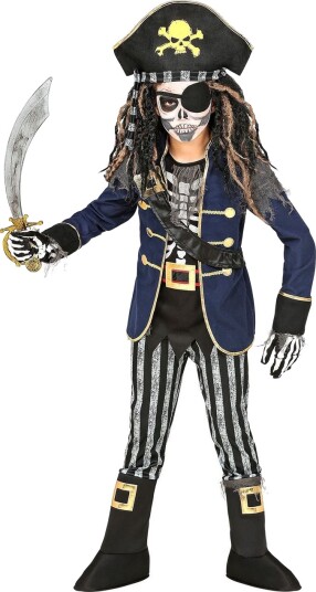Skeleton Captain Kostyme til Barn 5 7 År Skeleton Captain Kostyme til Barn 5 7 År