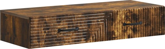 vidaXL Vegghengt Sidebord Røkt Eik 87,5 x 34,5 x 17 cm Konstruert tre vidaXL Vegghengt Sidebord Røkt Eik 87,5 x 34,5 x 17 cm Konstruert tre