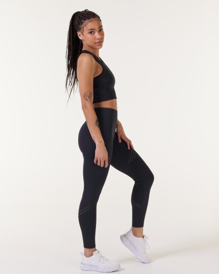 LEVITY Breeze Lasercut Tights Black - M LEVITY Breeze Lasercut Tights Black - M