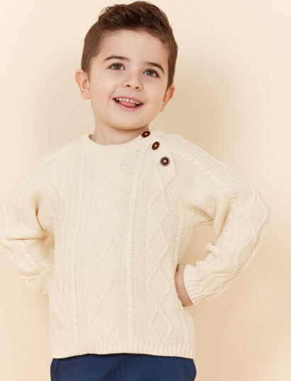 Copenhagen Colors Knitted Jumper - Cream - 128